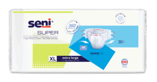 Inkontinenzhosen Seni Super Extra Large, Hüfte 130 bis 170 cm(1 Karton: 4 x 30 Stück)
