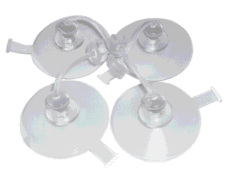 Sauger-Set für Badewannenlifter Bellavita/Bellavita NOVA (4 schwenkbare Sauger), transparent