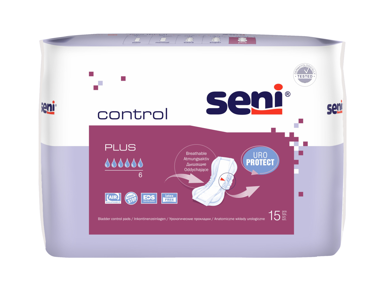 Inkontinenzeinlagen Seni Control Plus (1 Karton: 16 x 15 Stück)