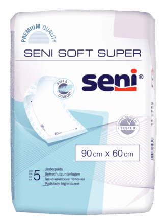 Bettschutzunterlagen Seni Soft Super 90x60 (1 Karton: 12 x 5 Stück)