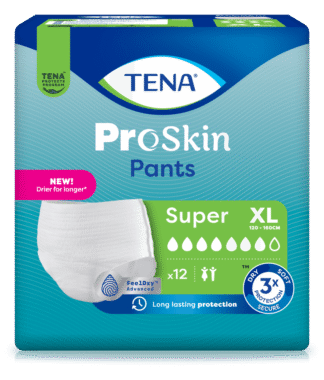 TENA Pants PROskin Super XL, Hüfte 120-160 cm (1 Karton: 4 x 12 Stück)