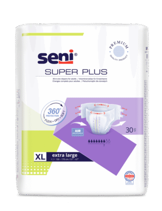 Inkontinenzhosen Seni Super Plus x-Large, Hüfte 130 bis 170 cm(1 Karton: 3 x 30 Stück)