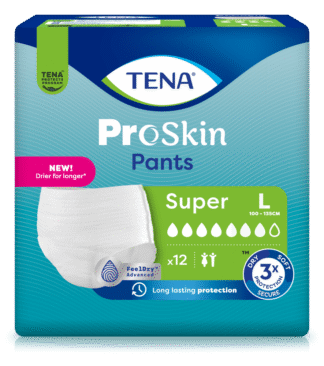 TENA Pants PROskin Super L, Hüfte 100-135 cm (1 Karton: 4 x 12 Stück)