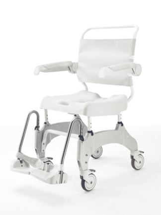 Dusch- und Toilettenrollstuhl AQUATEC OCEAN ERGO XL weiß-grau