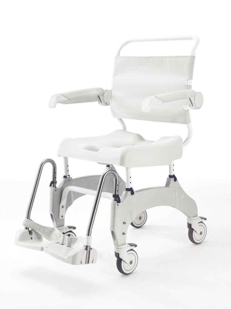Dusch- und Toilettenrollstuhl AQUATEC OCEAN ERGO XL weiß-grau