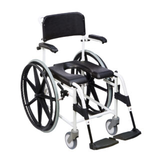 Dusch-Toilettenstuhl Levina 400-2 24 Räder, weiß-schwarz