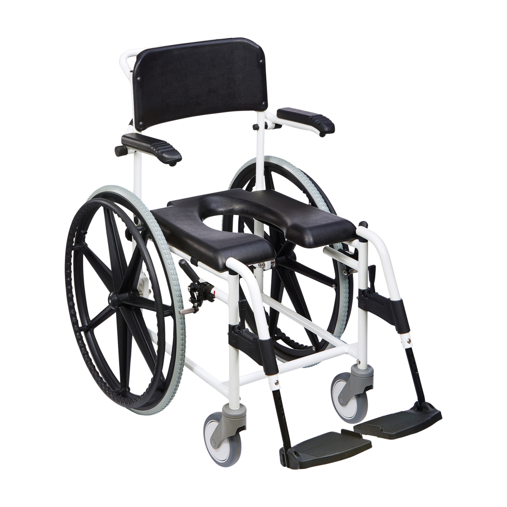 Dusch-Toilettenstuhl Levina 400-2 24 Räder, weiß-schwarz