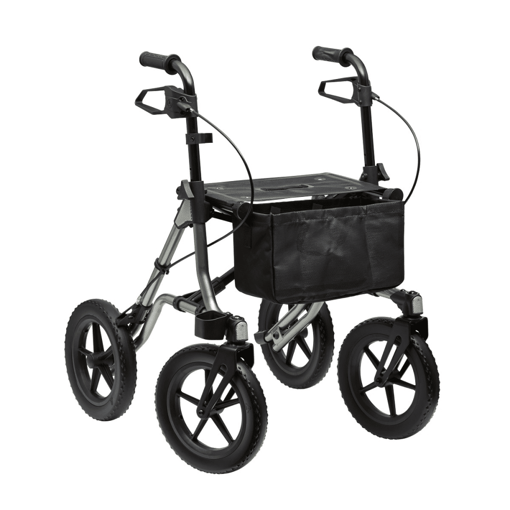 Rollator TAiMA XC, PU-bereift, Netz und Stockhalter, oasisgrün-metallic