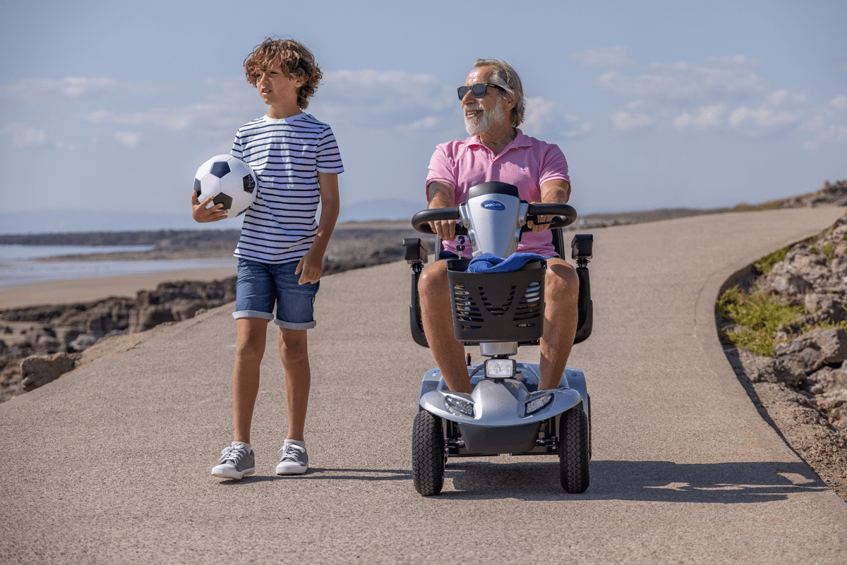 Elektro-Scooter Leo, 4-Rad, 6 km/h Version, silber – Bild 6