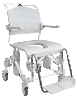Dusch- und Toilettenrollstuhl Swift Mobil-2 XL mit Eimerhalter, 160 kg, grau