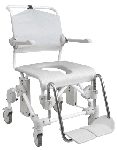 Dusch- und Toilettenrollstuhl Swift Mobil-2 XL mit Eimerhalter, 160 kg, grau