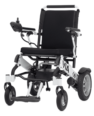 Elektro-Rollstuhl VIA faltbar 6km/h Sitzbreite 43cm,Sitztiefe 43cm,weiß