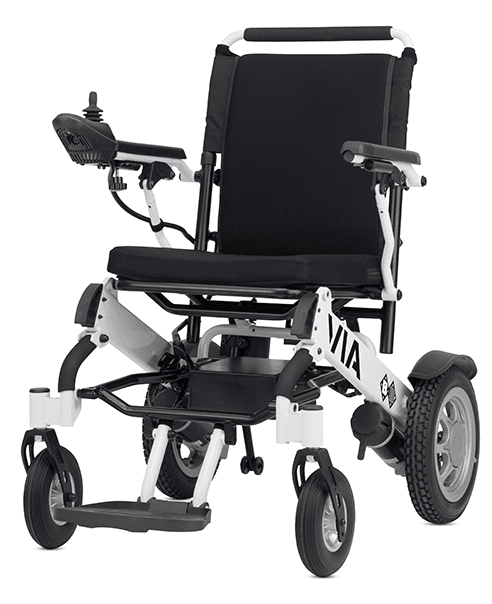 Elektro-Rollstuhl VIA faltbar 6km/h Sitzbreite 43cm,Sitztiefe 43cm,weiß