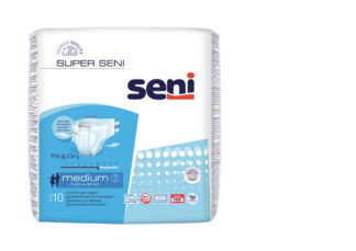 Seni Super Medium (1 Karton: 12 x 10 Stück) Windelhose atmungsaktiv