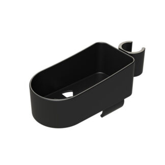 Stockhalter Universal für Rollstuhl anklemmbar Bandfixierung und Topf schw.