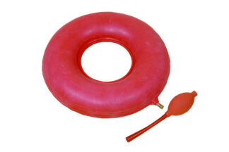 Sitzring Luftkissen 45 cm rund, roter Gummi, ca. 15 cm Innendurchmesser