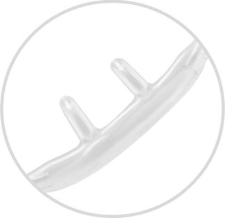 Sauerstoff Nasenbrille für Erwachsene PVC 0,33 m Sicherheitsschlauch, gebogene Nasenstutzen