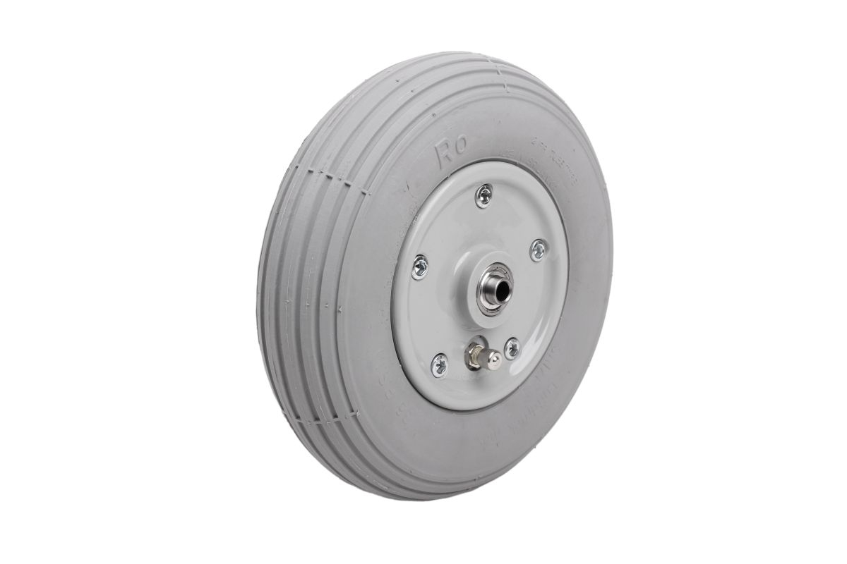 Rad 180x45 (7x1 3/4) Nabenlänge 60mm Rillenprofil, Felge grau 2tlg, Luftbereifung Rolko
