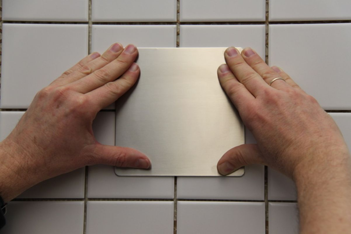 selbstklebende Edelstahlplatten, 2er Set – Bild 2