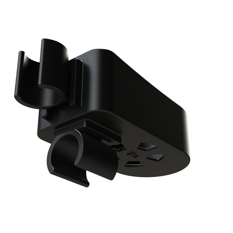 Stockhalter Universal für Rollstuhl anklemmbar Bandfixierung und Topf schw. – Bild 2