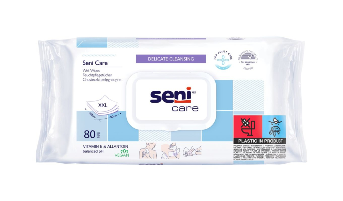 Seni Care Feuchtpflegetücher (KTN: 8 x 80 Stück)