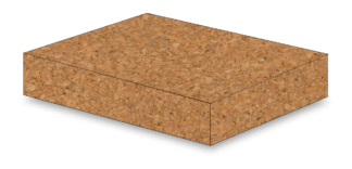 Naturkork Platte 100x50 cm braun