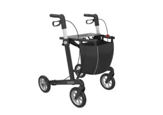 Rollator SERVER Komfort Softräder, mit Stockhalter und Tasche