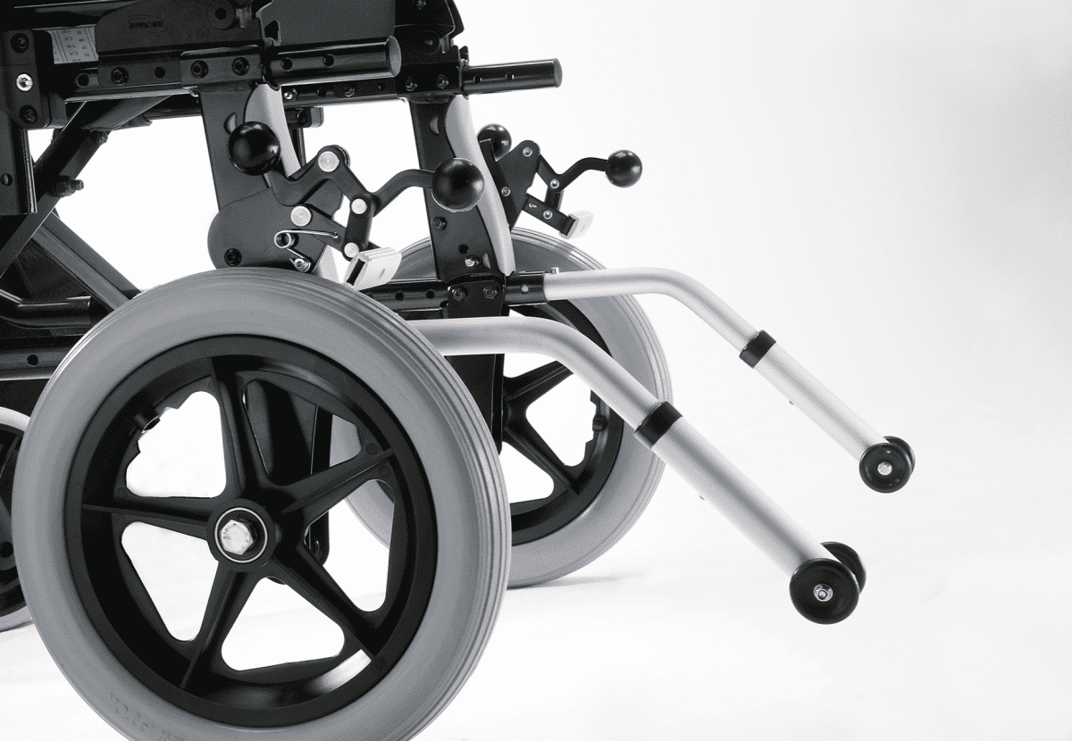 Rollstuhl Action 2 NG Seitenteil desk, mit Trommelbremse silbergrau – Bild 5