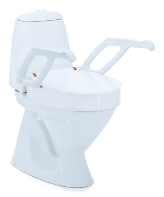 Toilettensitzerhöhung AQUATEC 90000 mit Deckel und Armlehnen