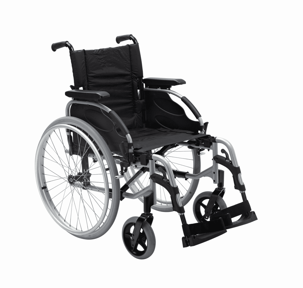 Rollstuhl Action 2 NG Seitenteil desk, mit Trommelbremse silbergrau – Bild 2