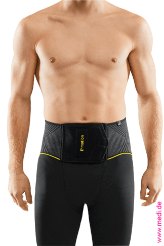 LWS-Stabilisierungsorthese Lumbamed plus E+motion 3.0 schwarz-gelb