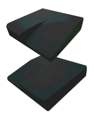 EcoKiss ArthroFit Basic mit Keil, 40x40x8/2cm schwarz