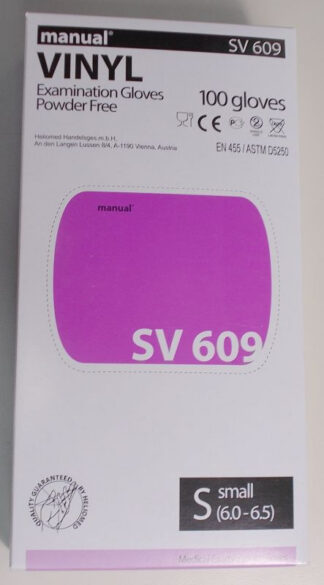 Einmalhandschuh Vinyl, manual Packung (100 Stück), puderfrei