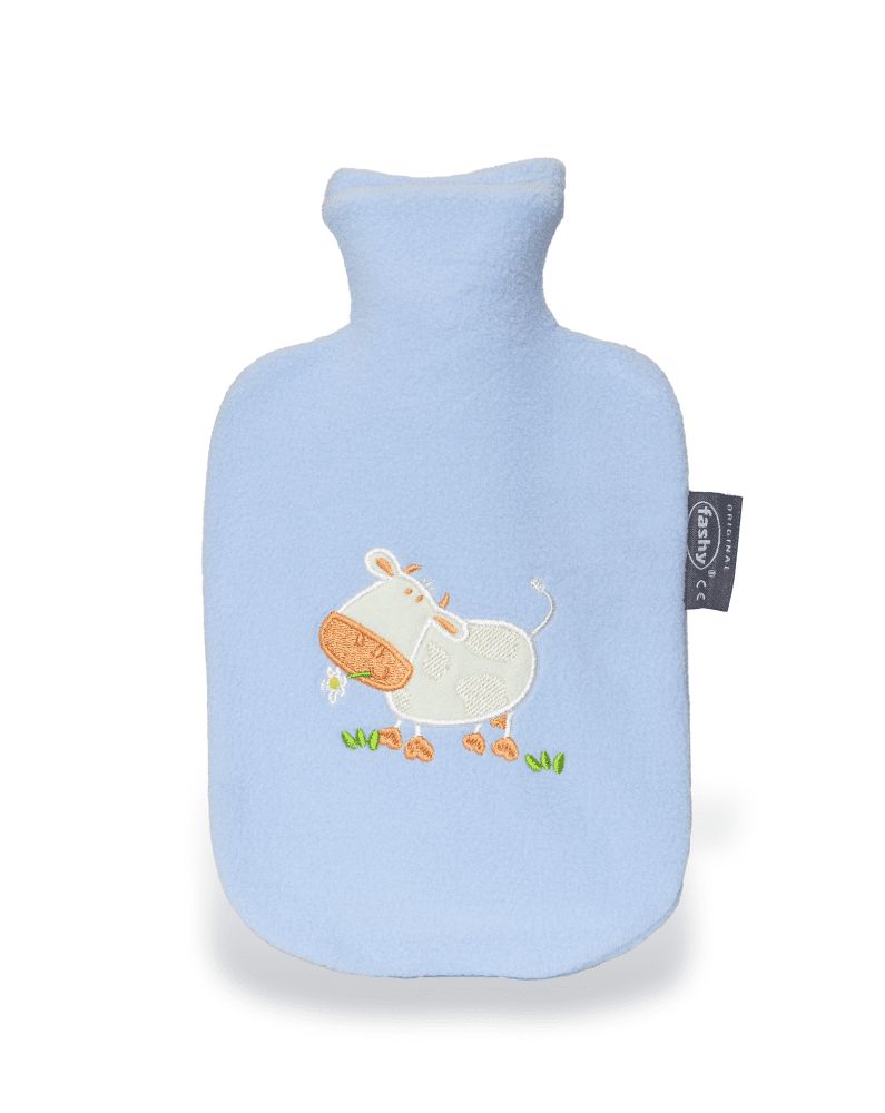 Wärmflasche für Kinder mit Fleecebezug