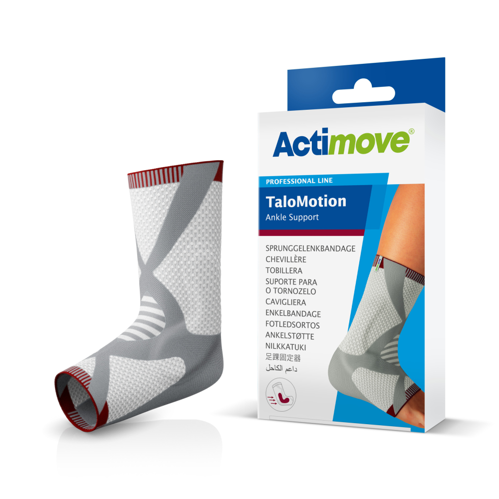Sprunggelenkbandage Actimove TaloMotion weiß-grau