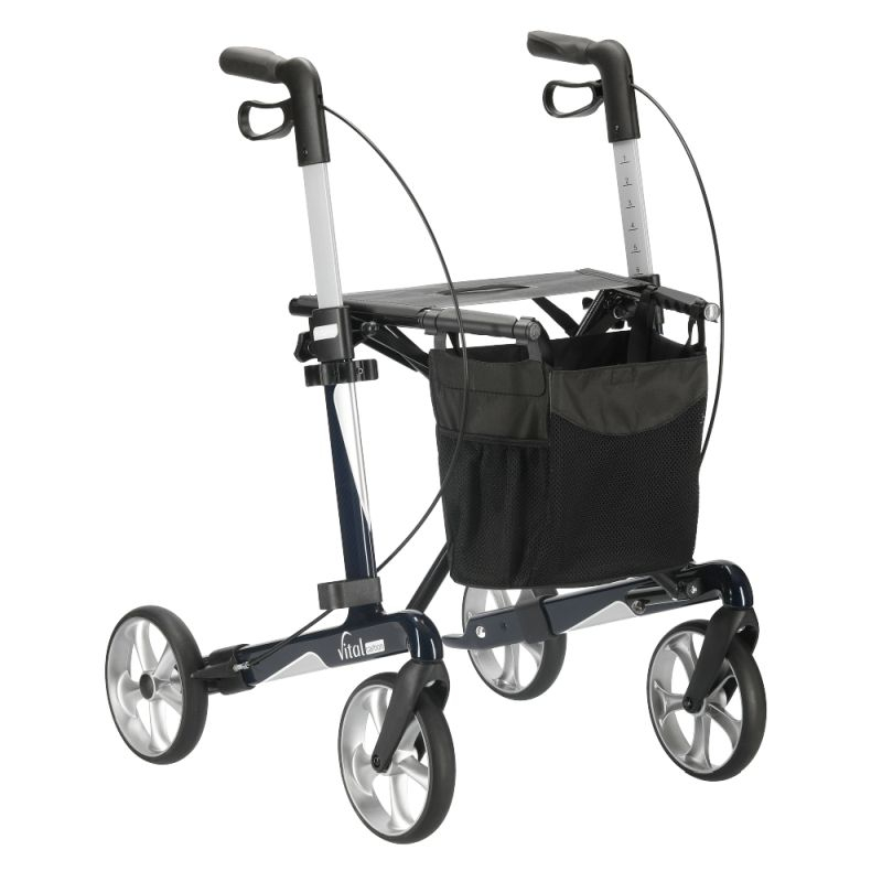 Rollator vital carbon, inkl. Stockhalter u. Stofftasche, max. 150 kg bel.
