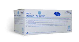 Comfort Mundschutz mit Gummiband MaiMed FM , blau (1 Pack: 50 Stück)