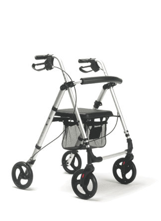 Leichtgewicht-Rollator Eco-Plus mit Korb, Stockhalter