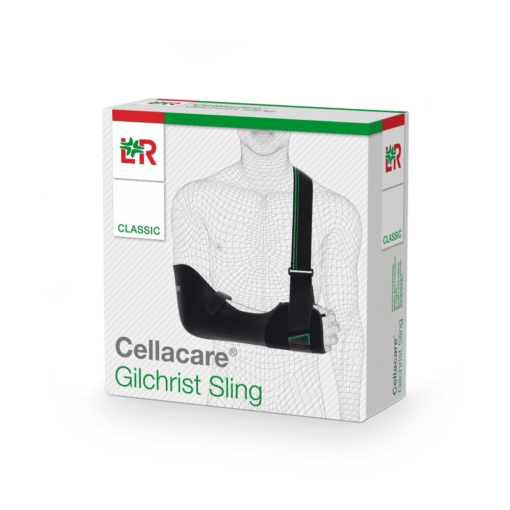 Schultergelenkorthese Cellacare Gilchrist Sling Classic schwarz-grün – Bild 2