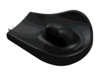 HEMI-System Handauflage mit anatomischem Griff schwarz