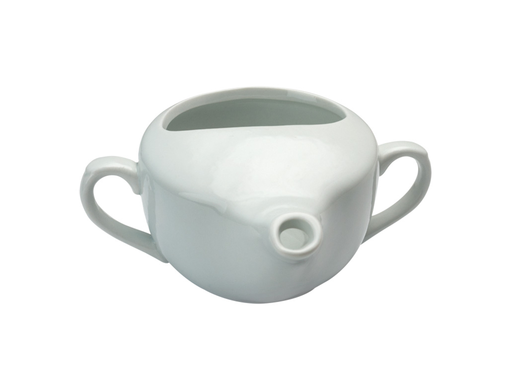 Schnabeltasse mit 2 Henkeln weiß – Bild 2