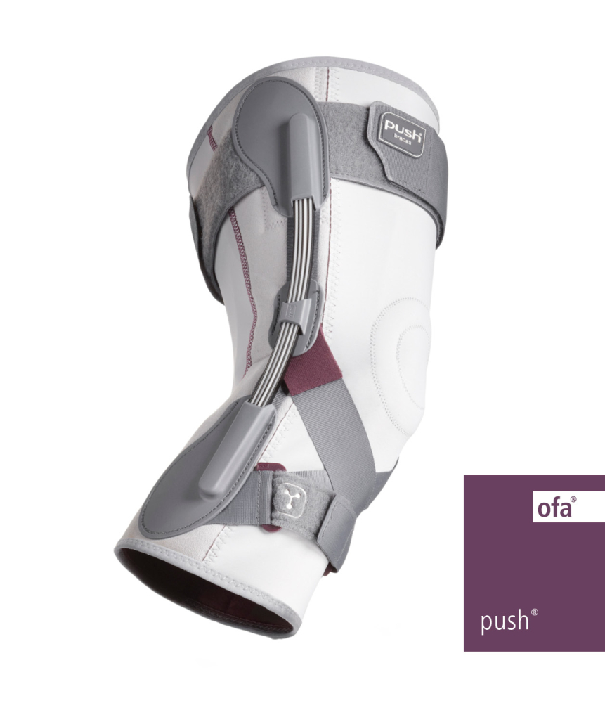 Kniebandage Push med grau-aubergine – Bild 2