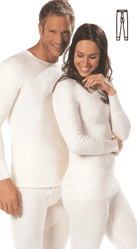 Wärmewäsche Classic Herren-Hose lang mit Eingriff 50% Angora natur