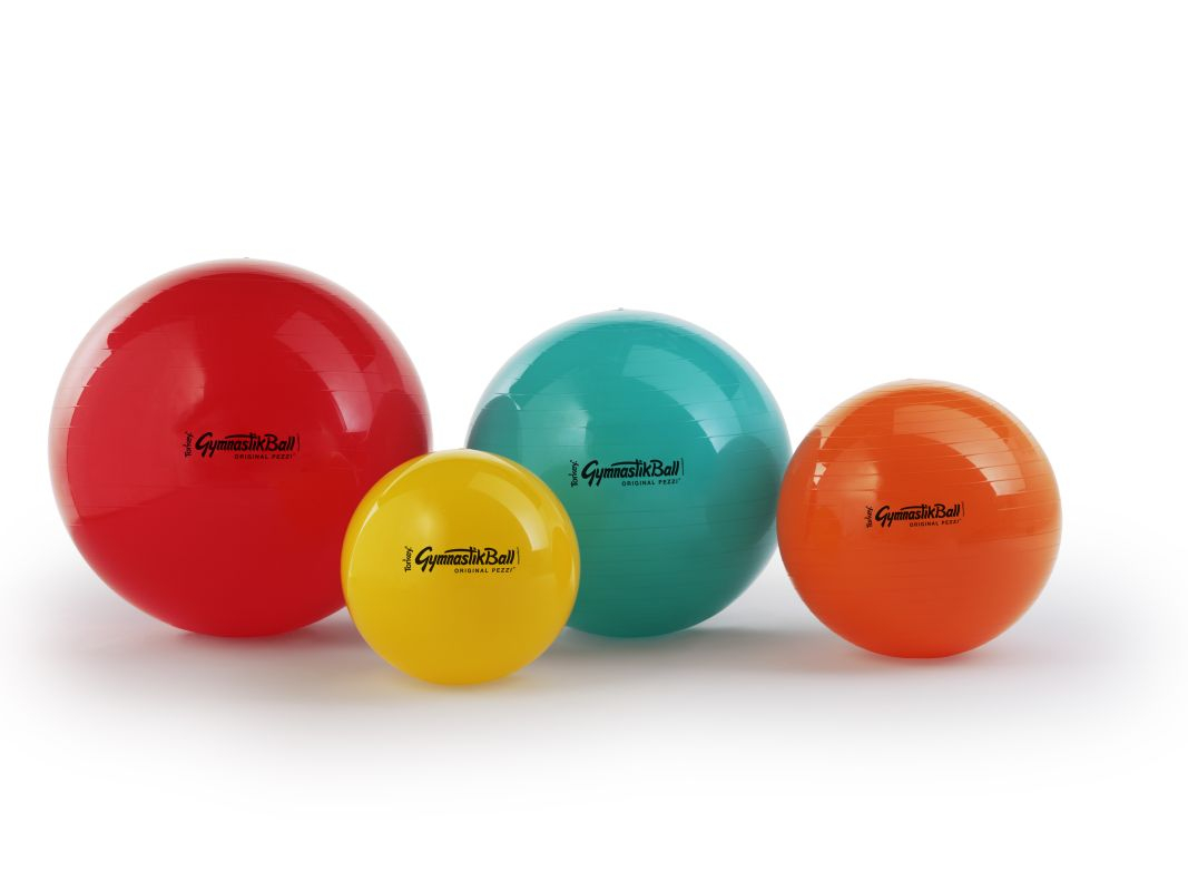 Gymnastikball Standard Original Pezzi, mit Übungsanleitung im Deko-Karton