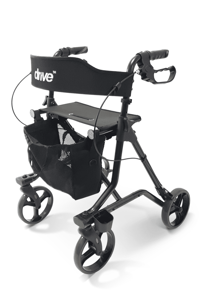 Rollator TORRO mit Stockhalter und Netzkorb – Bild 2