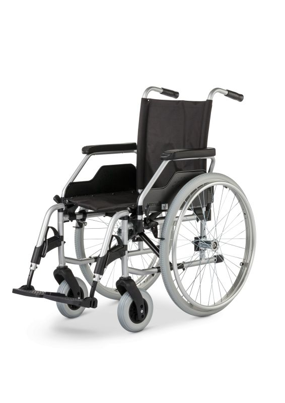 Rollstuhl Budget 9.050, Steckachse, Seitenteile 577, silverline, PU