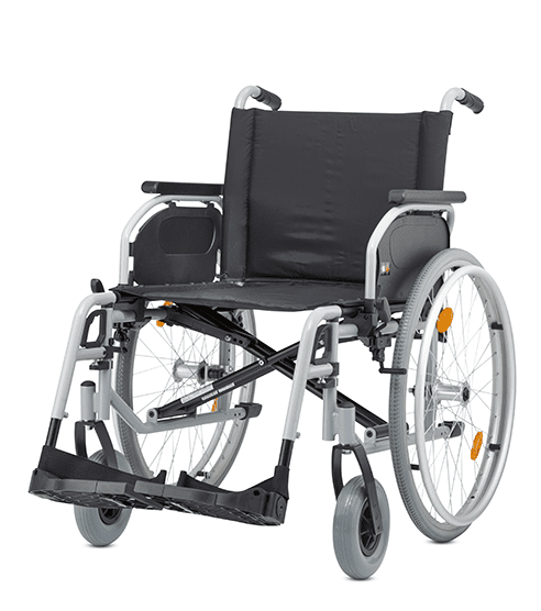 Rollstuhl S-Eco 300 XL mit Trommelbremse, PU,Duo-Armlehnen,silber