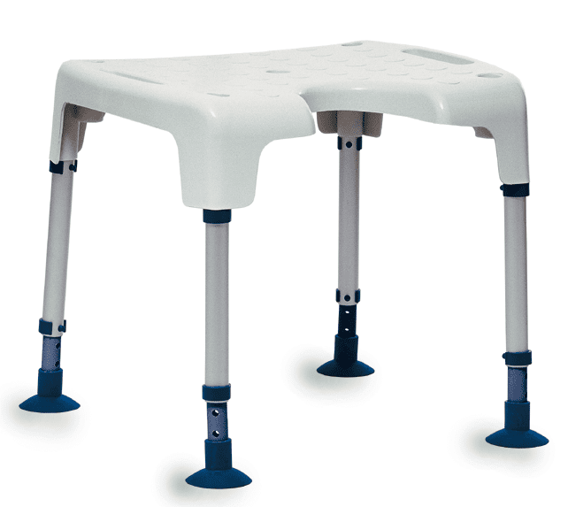 Duschhocker AQUATEC PICO mit Hygieneausschnitt weiß – Bild 2