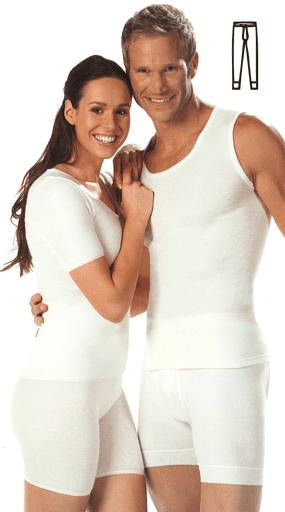 Feinwäsche Soft Herren-Hose lang mit Eingriff 40% Angora natur