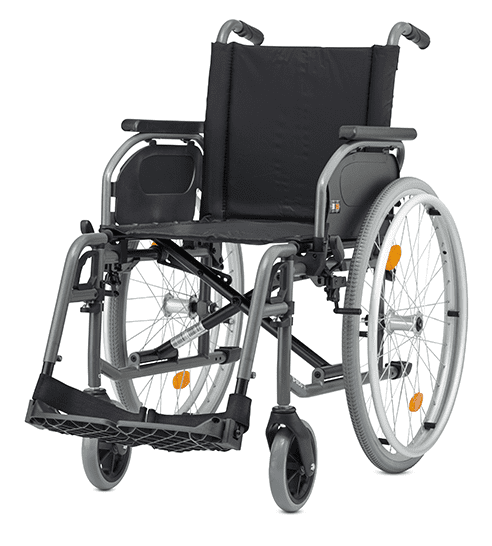 Rollstuhl S-Eco 2, mit Trommelbremse, PU, Duo-Armlehnen, anthrazit-metallic